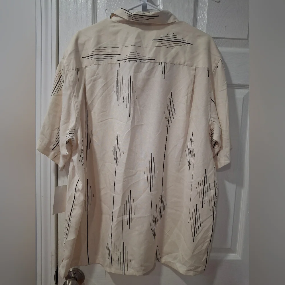Axist Cream and Black Patterned Button Down Shirt - Picture 4 of 5